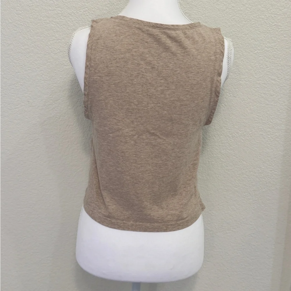 Pact Brown Scoop Neck Organic Cotton Tank Top - Picture 4 of 5